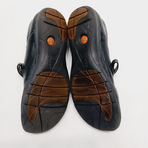 Shoes Mary Jane Women Black Leather Comfort Minimalist Office Classic Size 7.5 - Picture 4 of 11